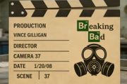 Breaking Bad display scene clap board