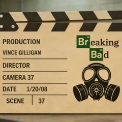 Breaking Bad display scene clap board