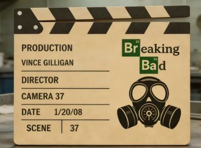 Breaking Bad display scene clap board