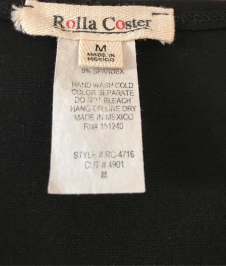 Ladies Black Top by Rolla Coster