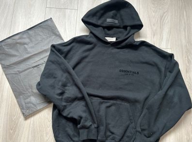 Essentials fear of god black hoodie
