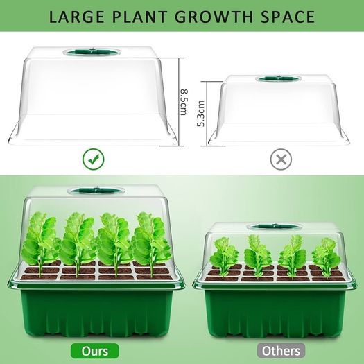 NEW SALE | Seed Trays, 10 Pack 120 Cells Propagator with Heightened Lids, Growing Thicken Seedling Starter