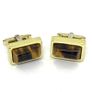 Mid century silver tigers eye cuff links Image 4