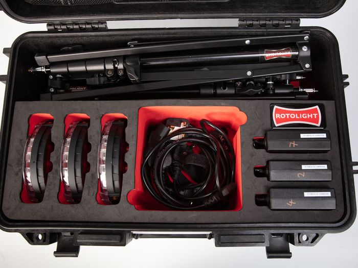 Rotolight NEO II - 3 LIGHT KIT with a hard case and Elinchrom HSS Transmitter