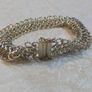 Modern Sterling (925) Silver Mesh Bracelet, 28.7g Image 4