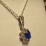 Premium Cobalt Blue Spinel Silver Pendant and Chain Image 4