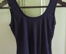The class navy cotton bodysuit