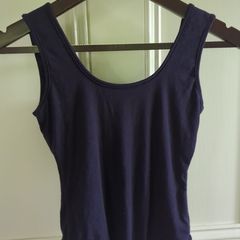 The class navy cotton bodysuit