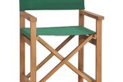 Directors Chair Solid Teak Wood Green
