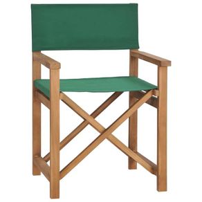 Directors Chair Solid Teak Wood Green