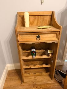 pine wine rack cabinet