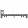 Bed Frame Grey Solid Pine Wood 180x200 cm 6FT Super King Image 2