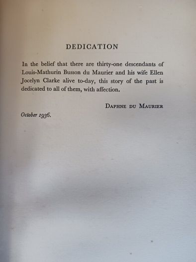 The Du Mauriers by Daphne Du Maurier/ 1937/ Victor Gollancz/1st edition