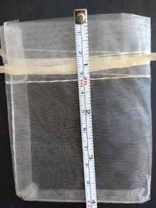 cream organza bags