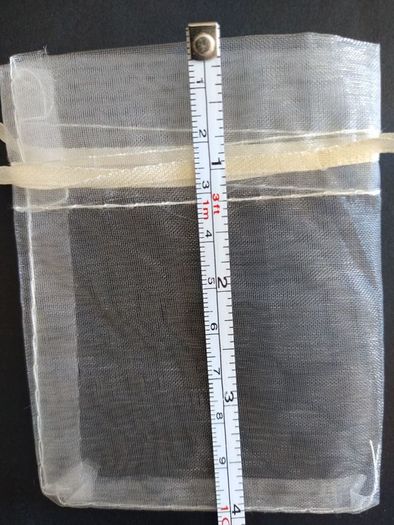 cream organza bags