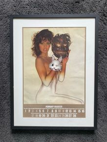 1973 Pirelli Calendar - February Art Framed - 54cm x 73cm