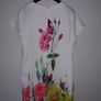 Ada Gatti white floral shift dress. Size XL Image 2