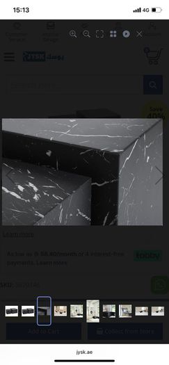 JYSK new coffee tables marble effect black