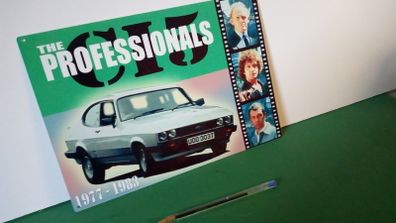 Ford Capri The Professionals tin sign classic 70s TV car memorabilia tin metal sign
