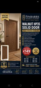 Deanta Walnut HP35 Solid Doors