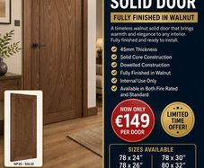 Deanta Walnut HP35 Solid Doors