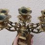 Vintage Candle Holder in Gold with Details / For 5 Candles / Antique Home Decor / Old Golden Candelabra Candle Stand Image 9