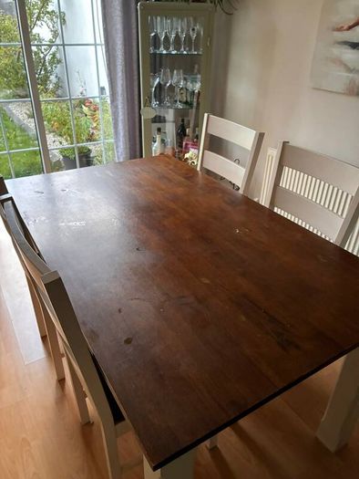 Dining table and chairs
