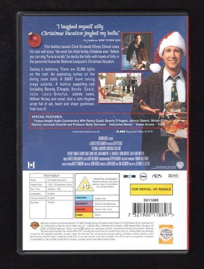 National Lampoons Christmas Vacation DVD Movie