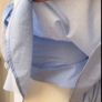 top Zara size large off the shoulder top cotton blue Image 2