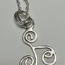 Sterling silver Triskele pendant on 18 or 20 inch chain. Image 7