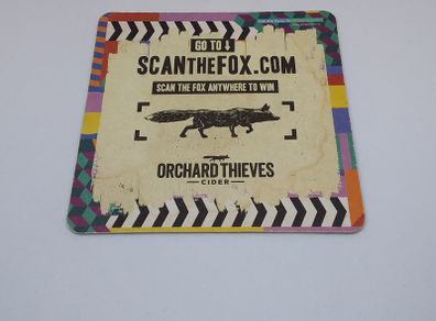 Orchard Thieves Cider : Scan The Fox - Beer Mat/Coaster