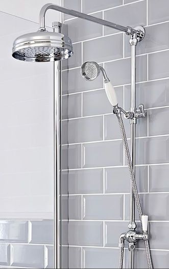 Victorian thermostatic rainfall shower chrome
