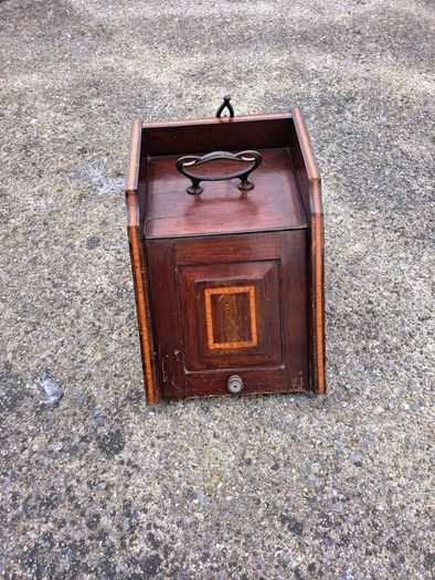 Edwardian mahogany coal scuttle