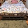 grey metal bed frame Image 2