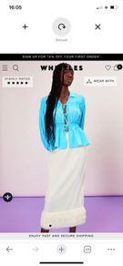 Whistles Off White Skirt & Silk Blue Top