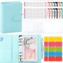 Budget Binder Notebook - PU Leather Ring Binder with 12 Zippered Cash Envelopes and 12 Expense Budget Sheet, Portable A6 Binder Planner Budget Wallet for Budgeting and Saving Money, 27Pcs (FREE POSTAGE) Image 2