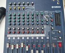 Yamaha Mixer, 4 x Microphones and 3 x Microphone stands