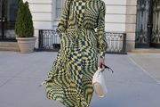 Navy and yellow shirt dress