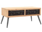 Coffee Table Solid Fir Wood 115x55x50 cm