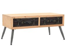 Coffee Table Solid Fir Wood 115x55x50 cm
