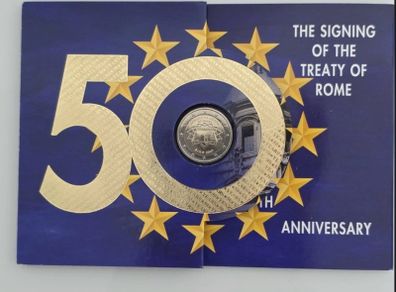 Ireland 2 Euro Treaty of Rome 50th Anniversary Coin Set Official Mint Pack