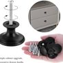 SALE | 12PCS Vintage Cabinet Knobs, Chic Drawer Knobs, Antique Kitchen Cupboard Handles, 30mm Round Furniture Door Knobs, Black Image 5