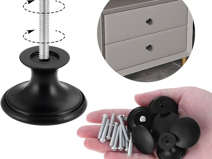 SALE | 24PCS Vintage Cabinet Knobs, Chic Drawer Knobs, Antique Kitchen Cupboard Handles, 30mm Round Furniture Door Knobs, Black
