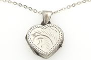 Vintage 925 Sterling Silver Locket Necklace