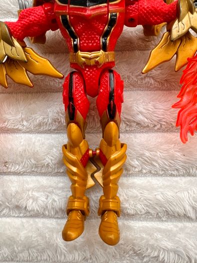 2005 Vintage Power Rangers Mystic Force Red Ranger to Fury Dragon Loose Head approx. 18 cm. Used Please see photos