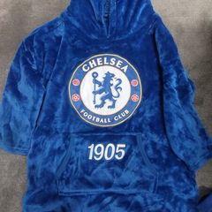 Chelsea fleece-hooded blanket poncho