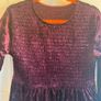Girls sparkly burgundy / wine velvet dress age 9-10 yrs. Image 3