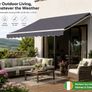 Manual Retractable Awning 9.8ft x 8.2ft 3m x 2.5m Outdoor Patio Sun Shade Dark Grey Image 2