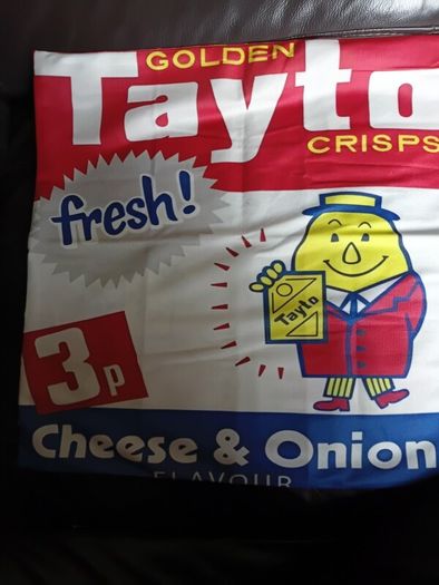 Mr Tayto Set. "Apron,Big Cushion Cover & Carrier Bag