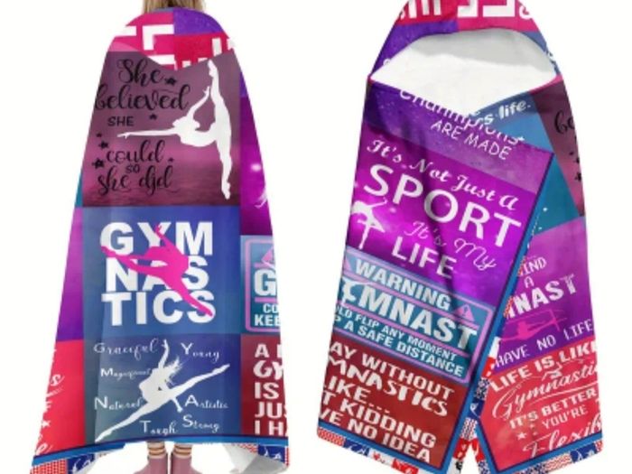 Hooded blanket gymnastics